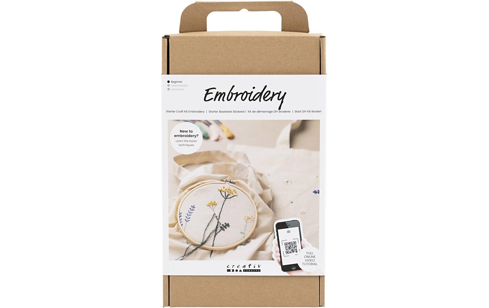 Creativ Company Starter Bastelset Sticken Inkl. Anleitung, Material und Inspirationen