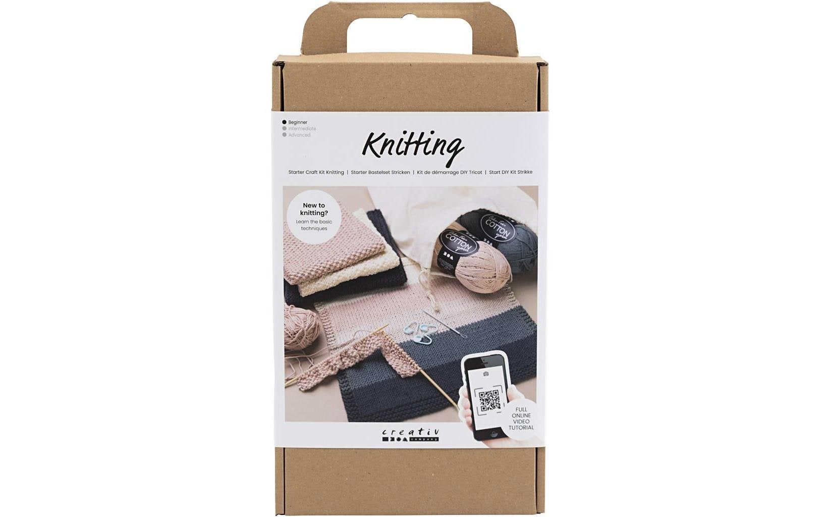 Creativ Company Starter Bastelset Stricken Inkl. Anleitung, Material und Inspirationen