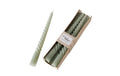 Boltze Kerze Twisto, Grün, 6er Set Paraffin, 20x2 cm (HxD)