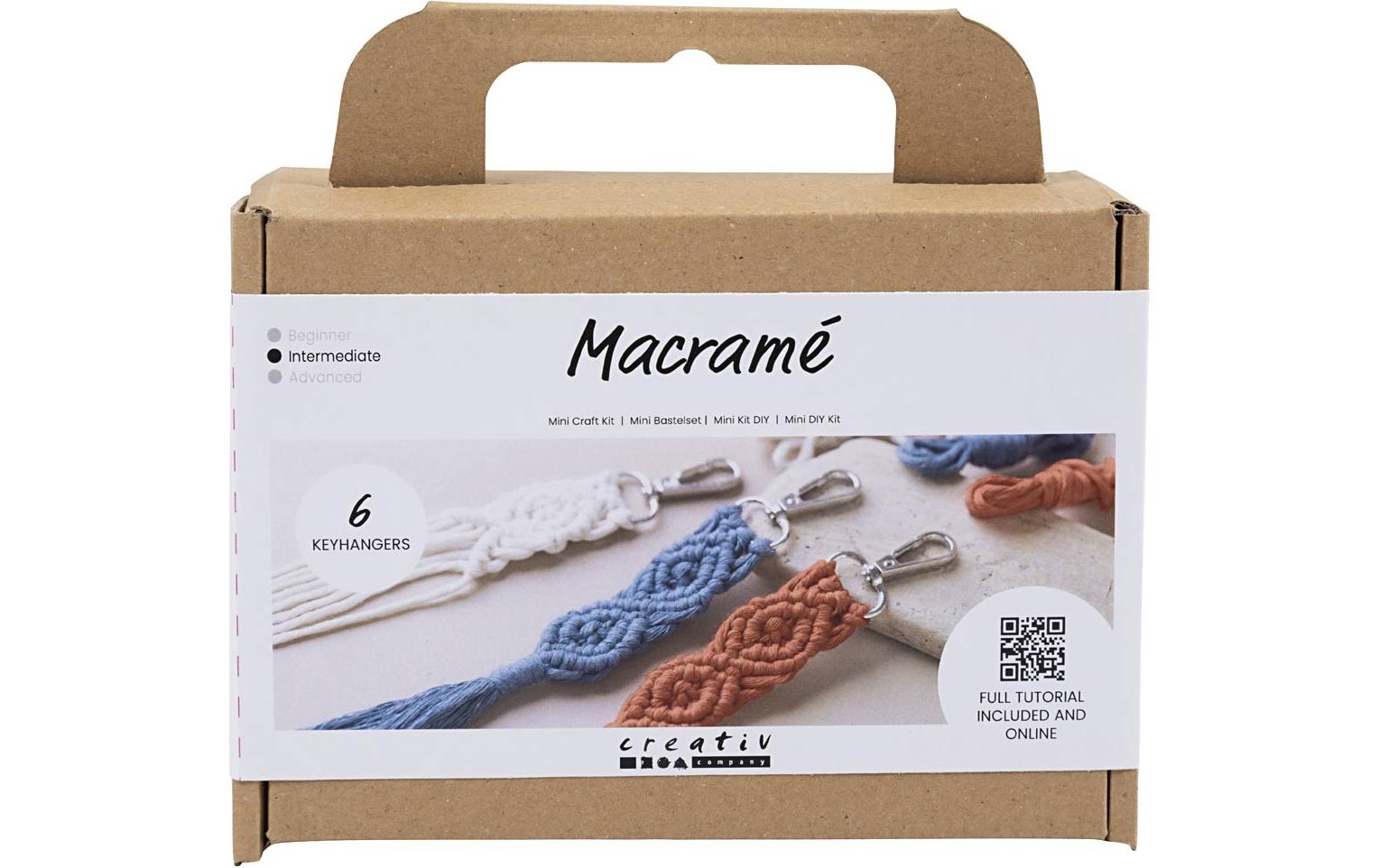 Creativ Company Bastelset Mini Macramé Schlüsselringe, inkl. Anleitung