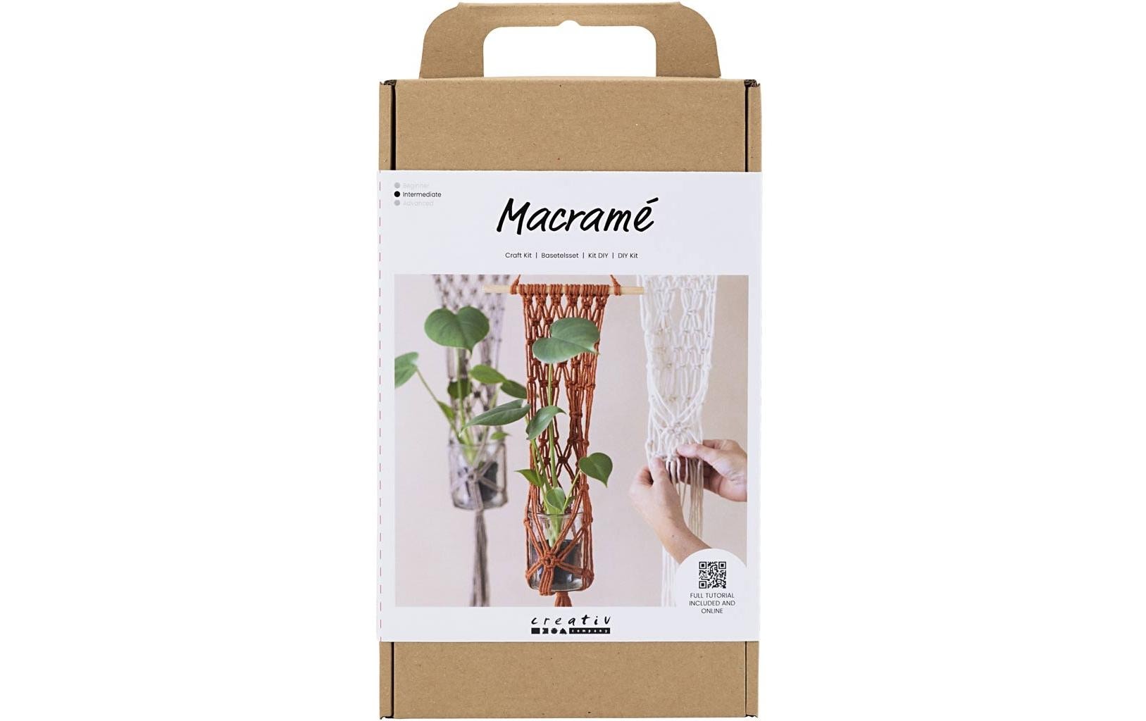 Creativ Company Bastelset Macramé Blumenaufhänger, inkl. Anleitung