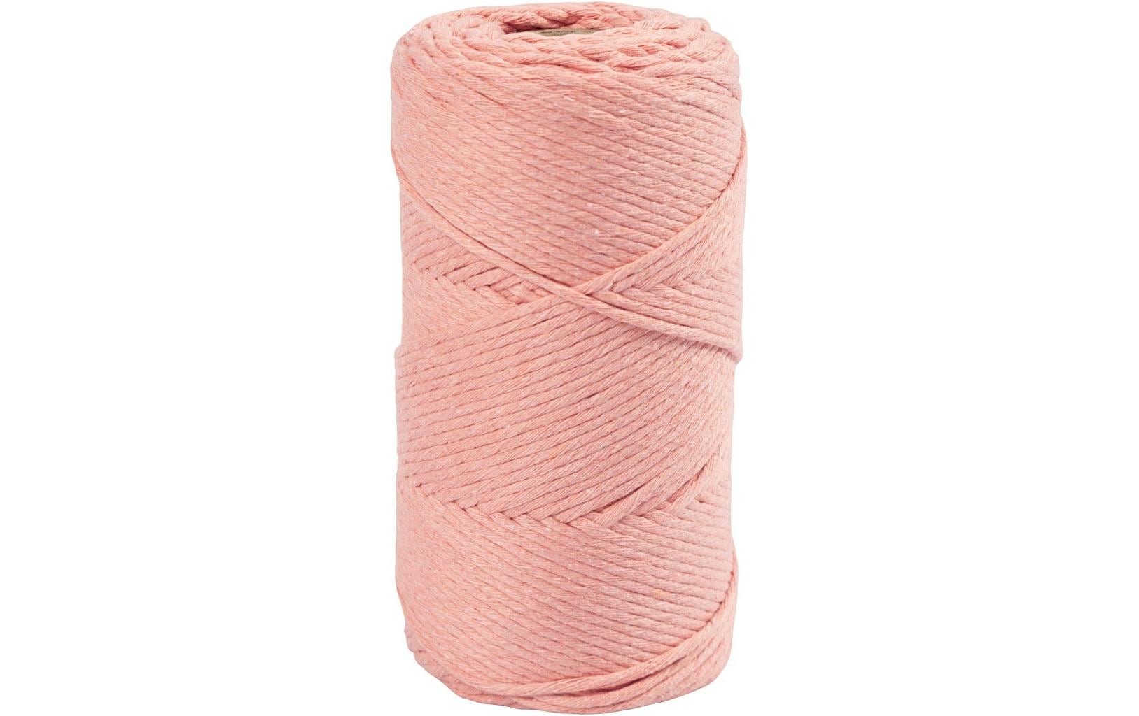 Creativ Company Macramé Kordel Rosa 2mm, 330g, 198m