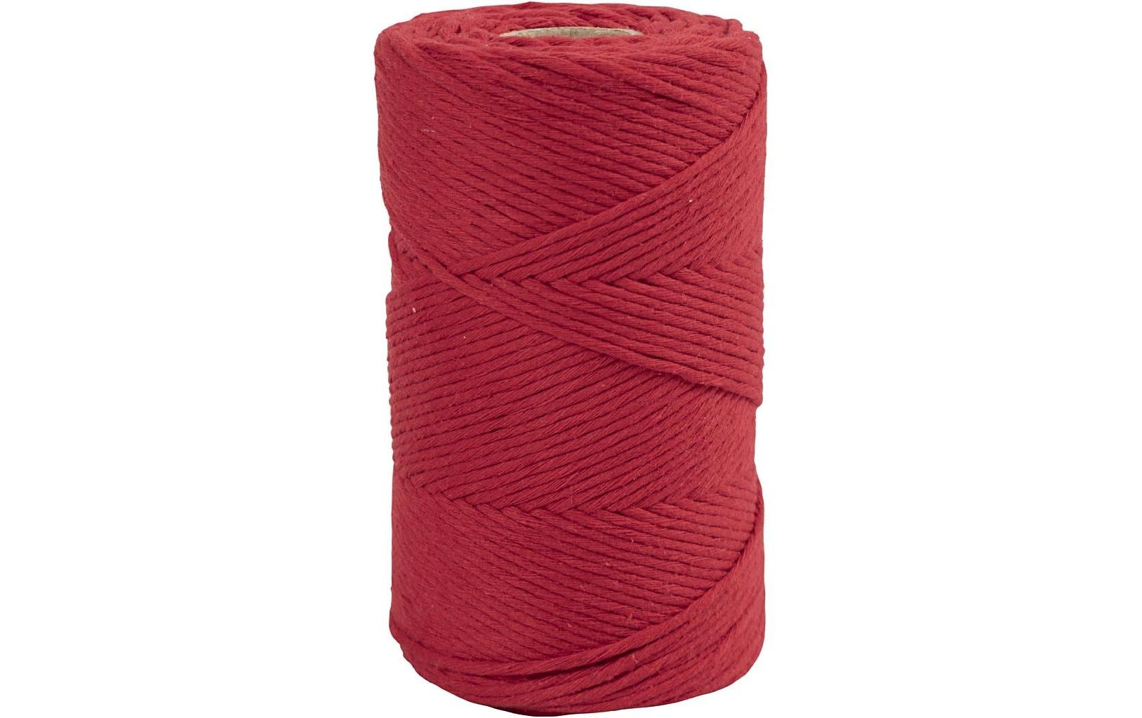 Creativ Company Macramé Kordel Rot 2mm, 330g, 198m