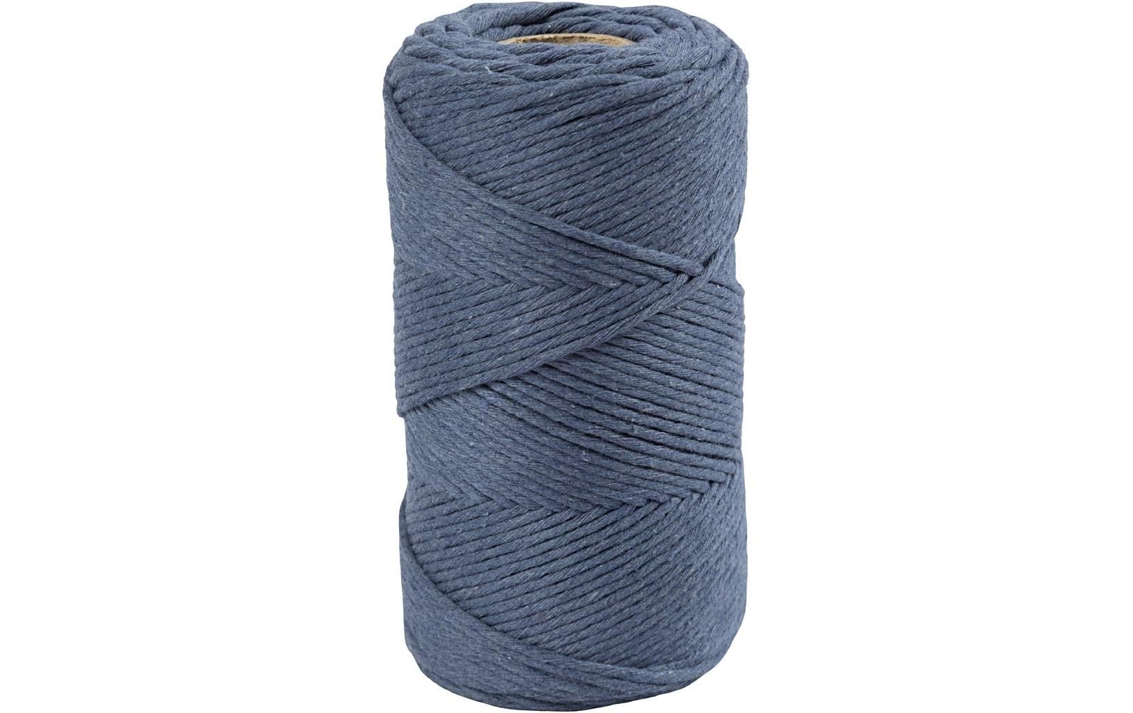 Creativ Company Macramé Kordel Blau 2mm, 330g, 198m