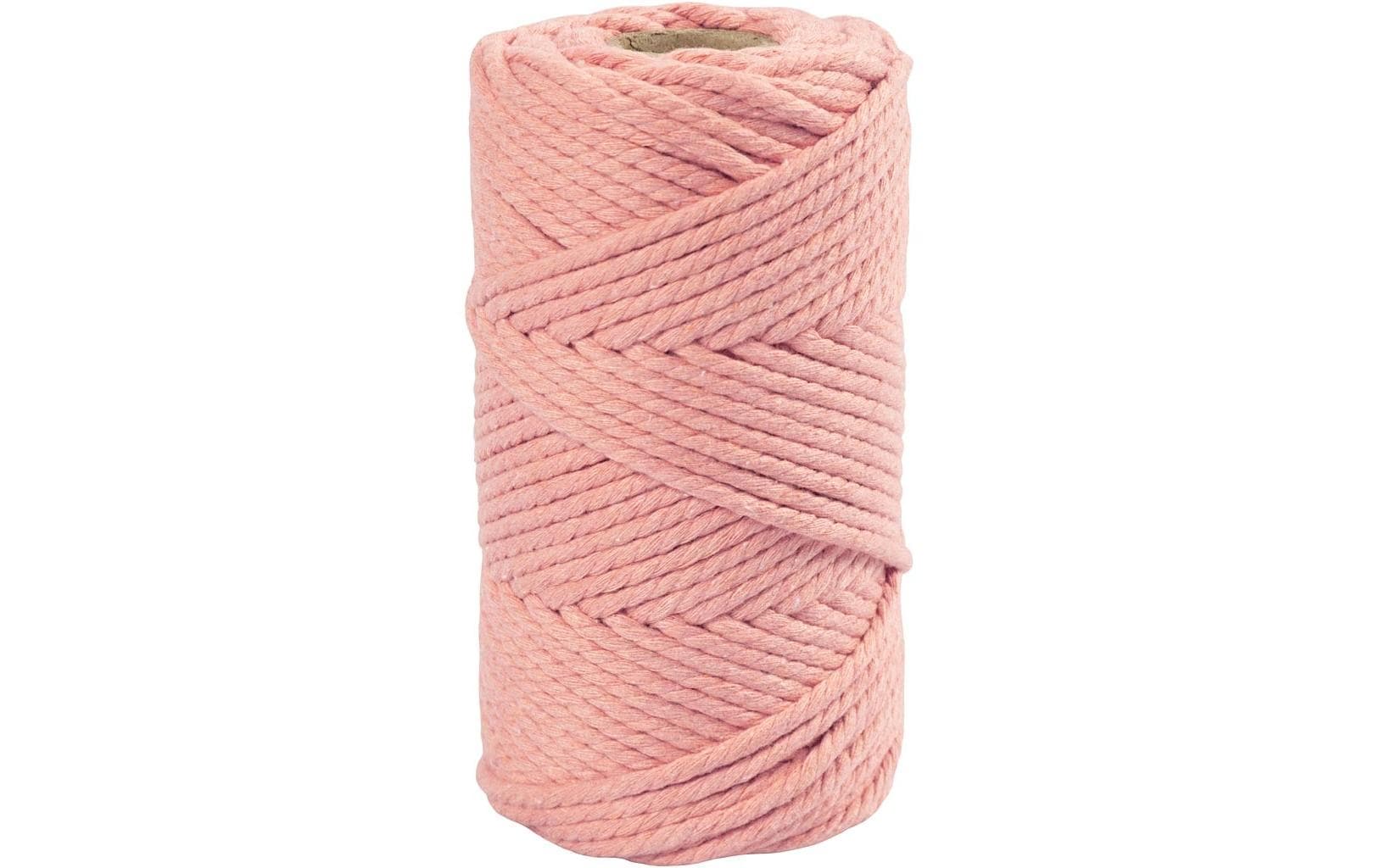 Creativ Company Macramé Kordel Rosa 4mm, 330g, 55m