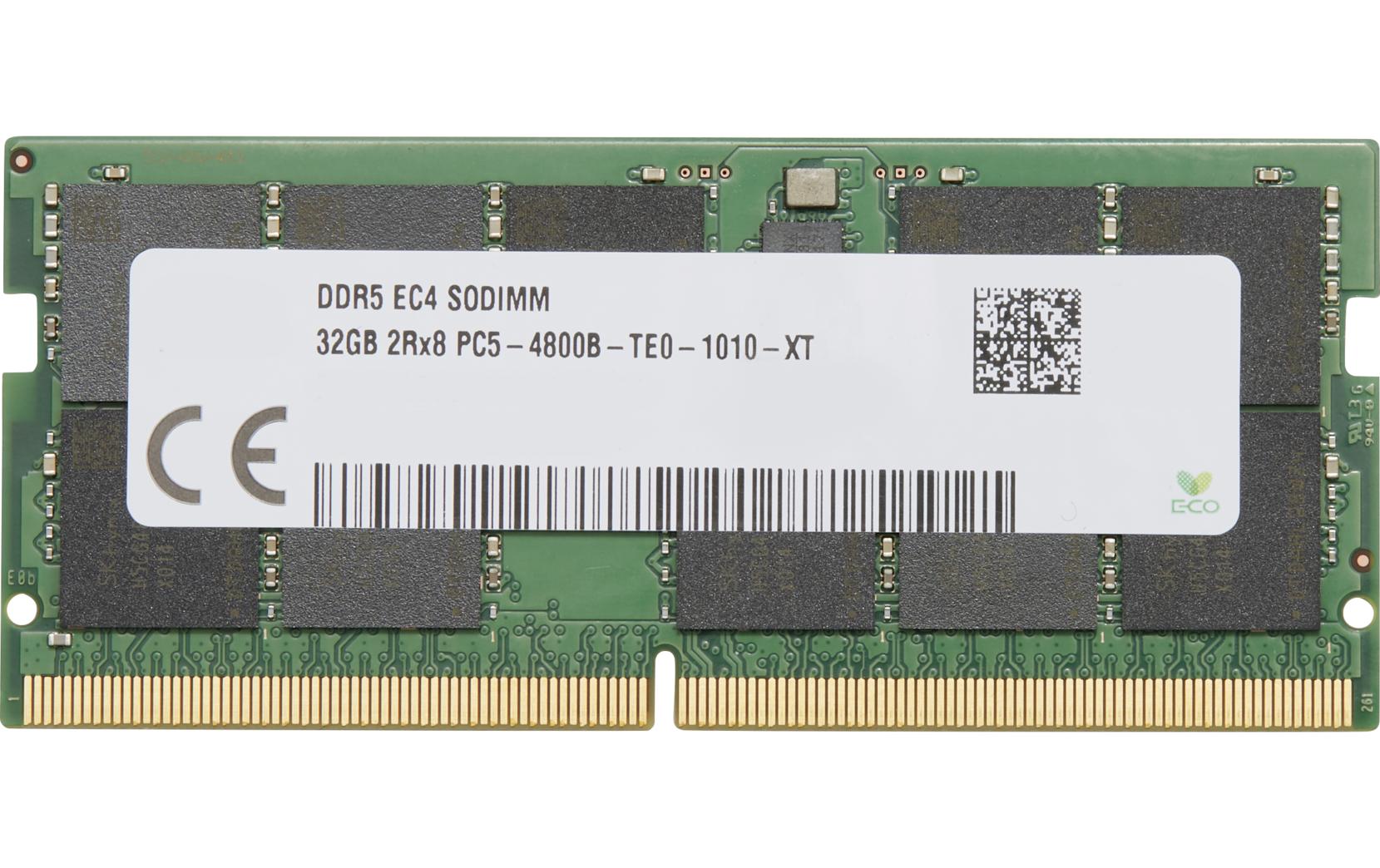 HP Memory 32 GB DDR5-4800MHz SODIMM ECC HP Z2 Mini G9 WKS