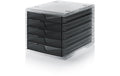 Styro Schubladenbox styroswingbox light transparent, 5 Schubladen anthrazit transl.