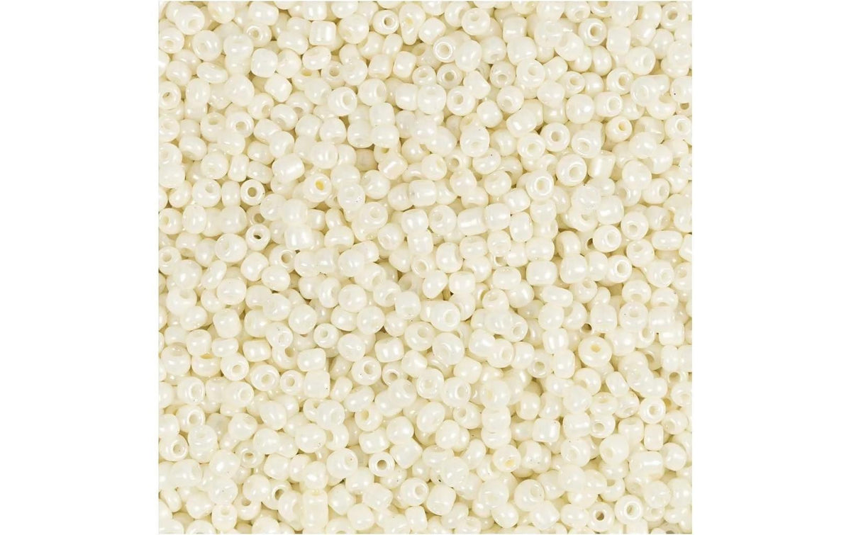 Creativ Company Rocailles Glasperlen perlmut, 25 g, D: 1.7 mm, L: 0.5-0.8mm