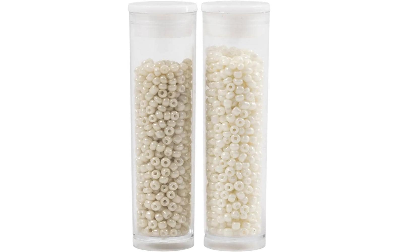Creativ Company Rocailles Glasperlen beige/Perlm, 2x7 g, D: 1.7 mm, L: 0.5-0.8mm
