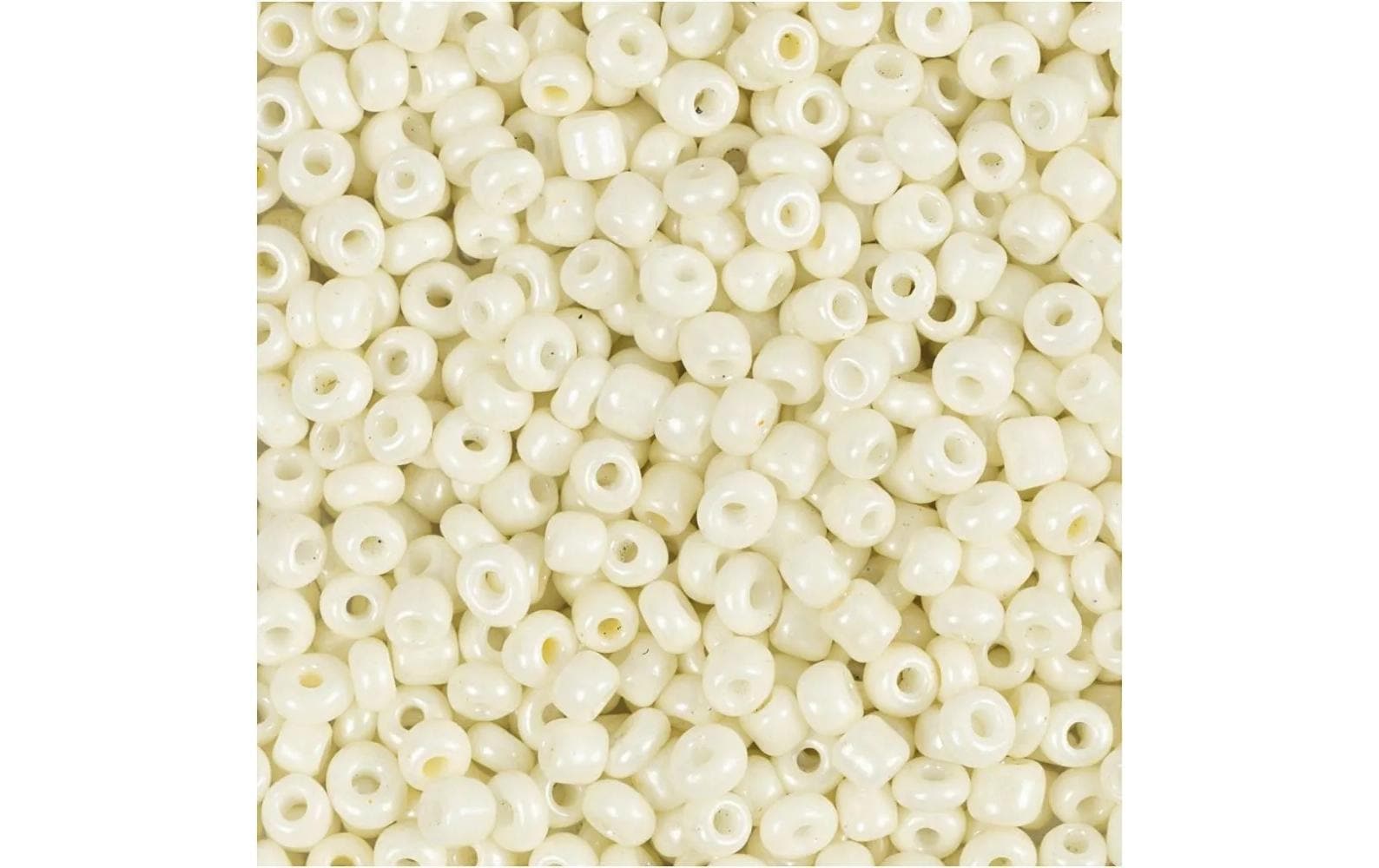 Creativ Company Rocailles Glasperlen perlmutt, 25 g, D: 3 mm, L: 0.6-1.0 mm