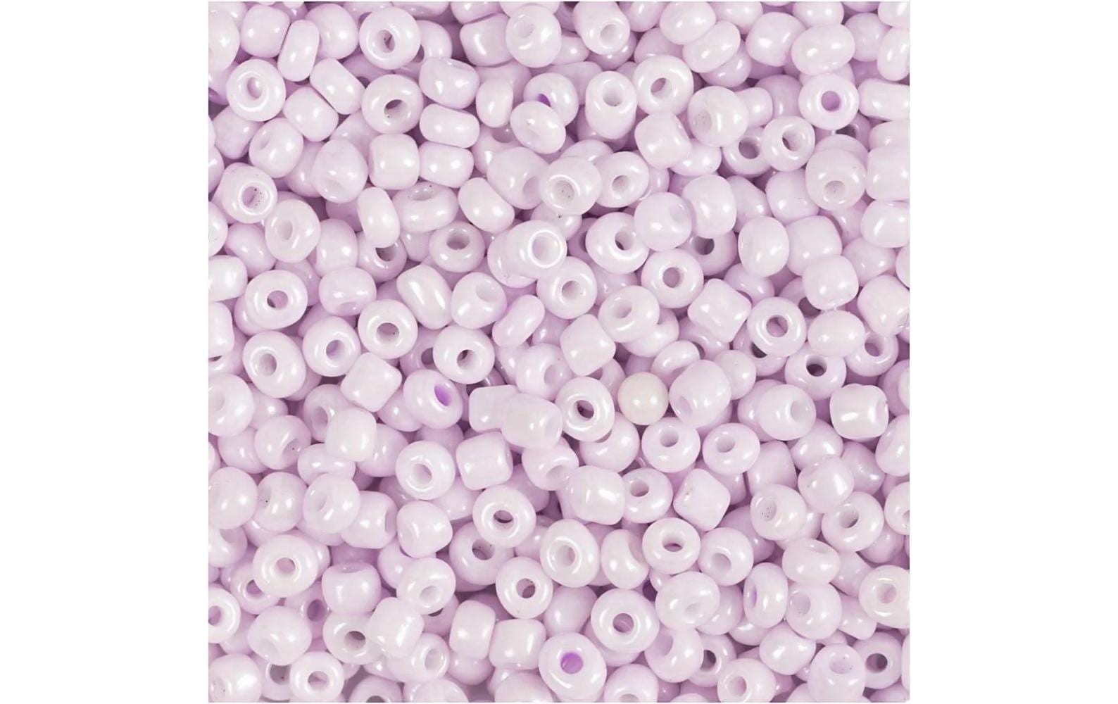 Creativ Company Rocailles Glasperlen rosa mattiert, 25 g, D: 3 mm, L: 0.6-1.0 mm