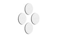 Metall-Nano-Gel-Pads 6,5 cm, 4er-Set weiss