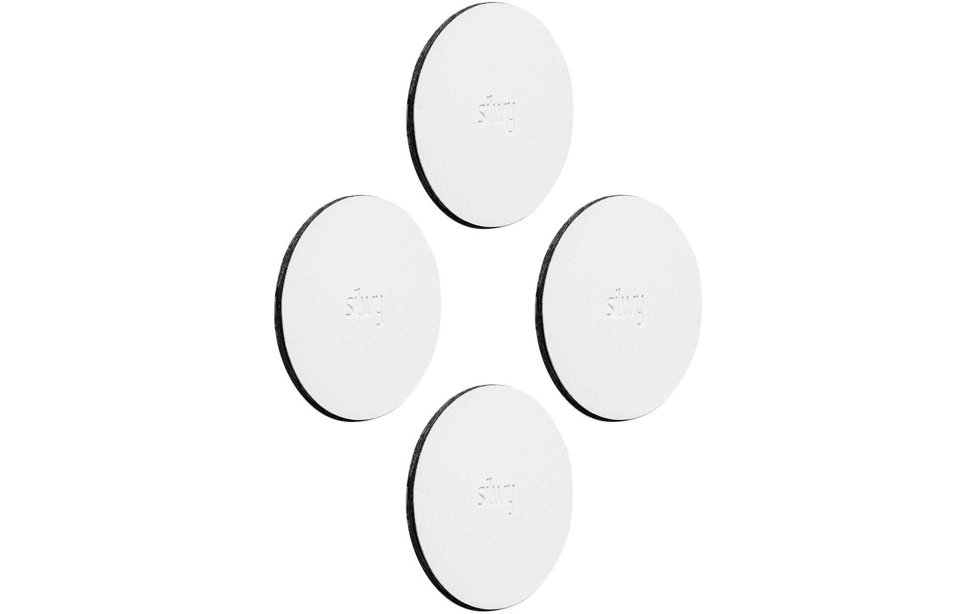 Metall-Nano-Gel-Pads 7,5 cm, 4er-Set weiss