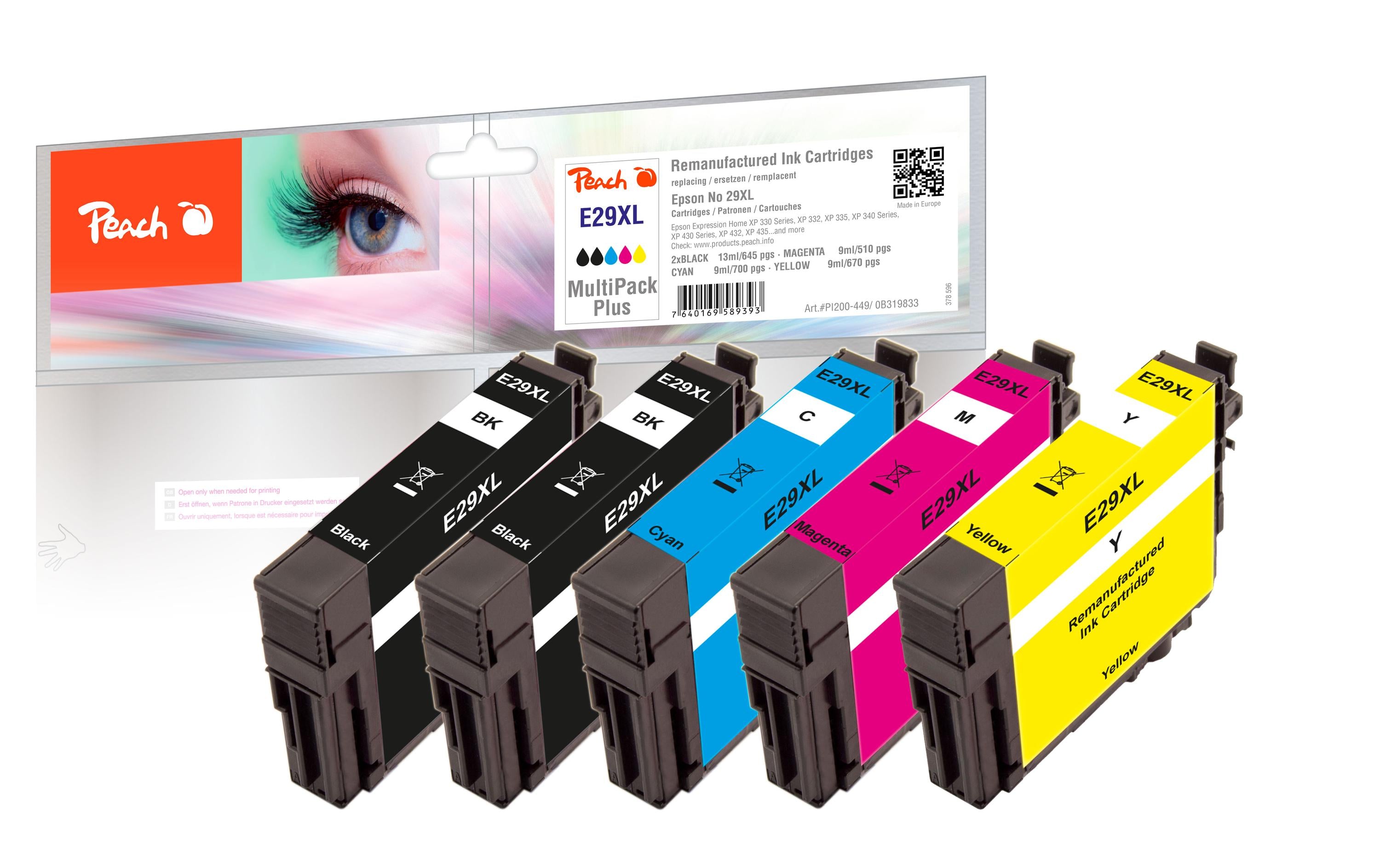 Peach Epson No. 29XL, Multi-Plus 2x13 3x9 ml,2x645,700,510,670 S.