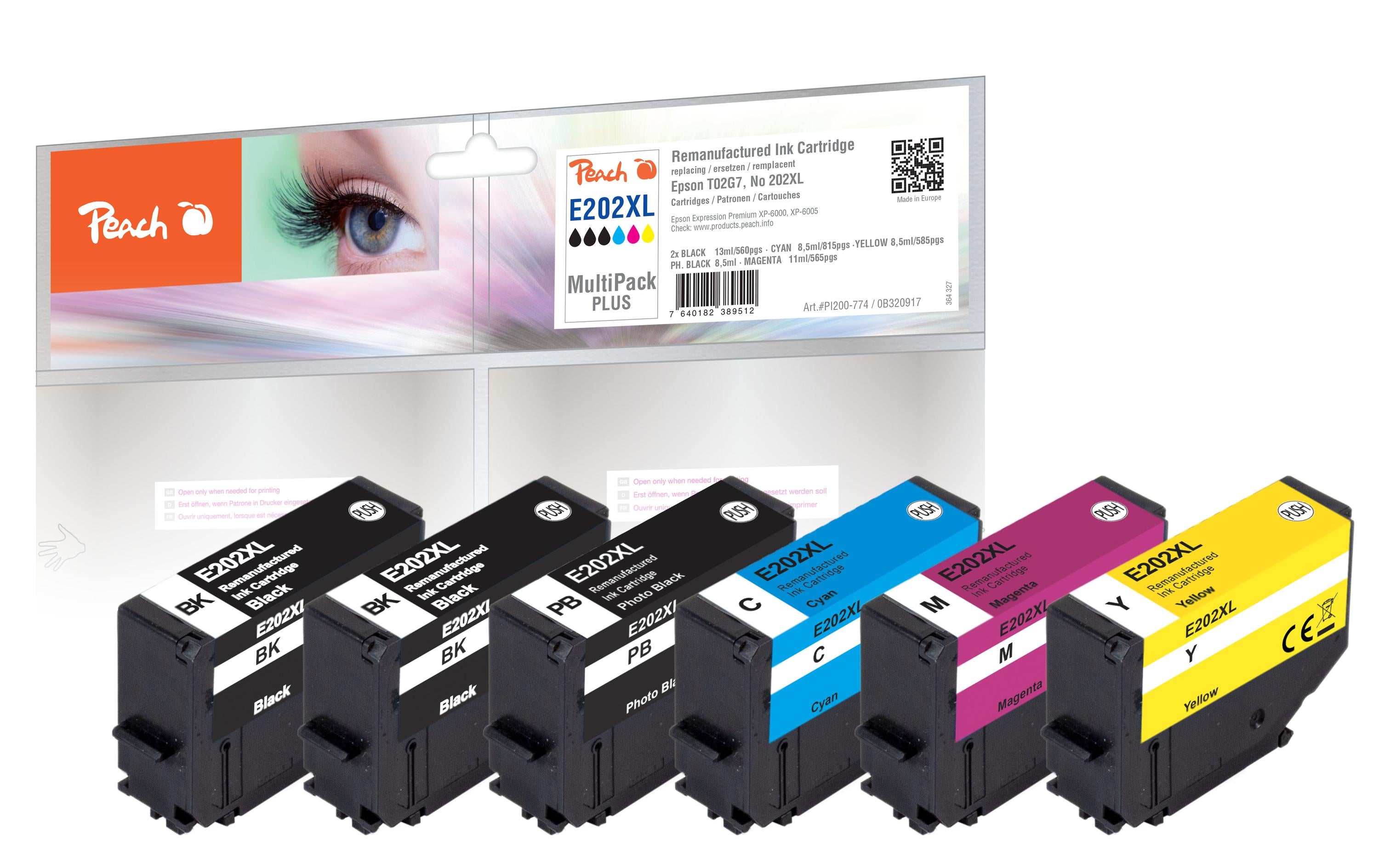Peach Epson No. 202XL, Multi-Pack-Plus 2x13, 4x8.5 ml