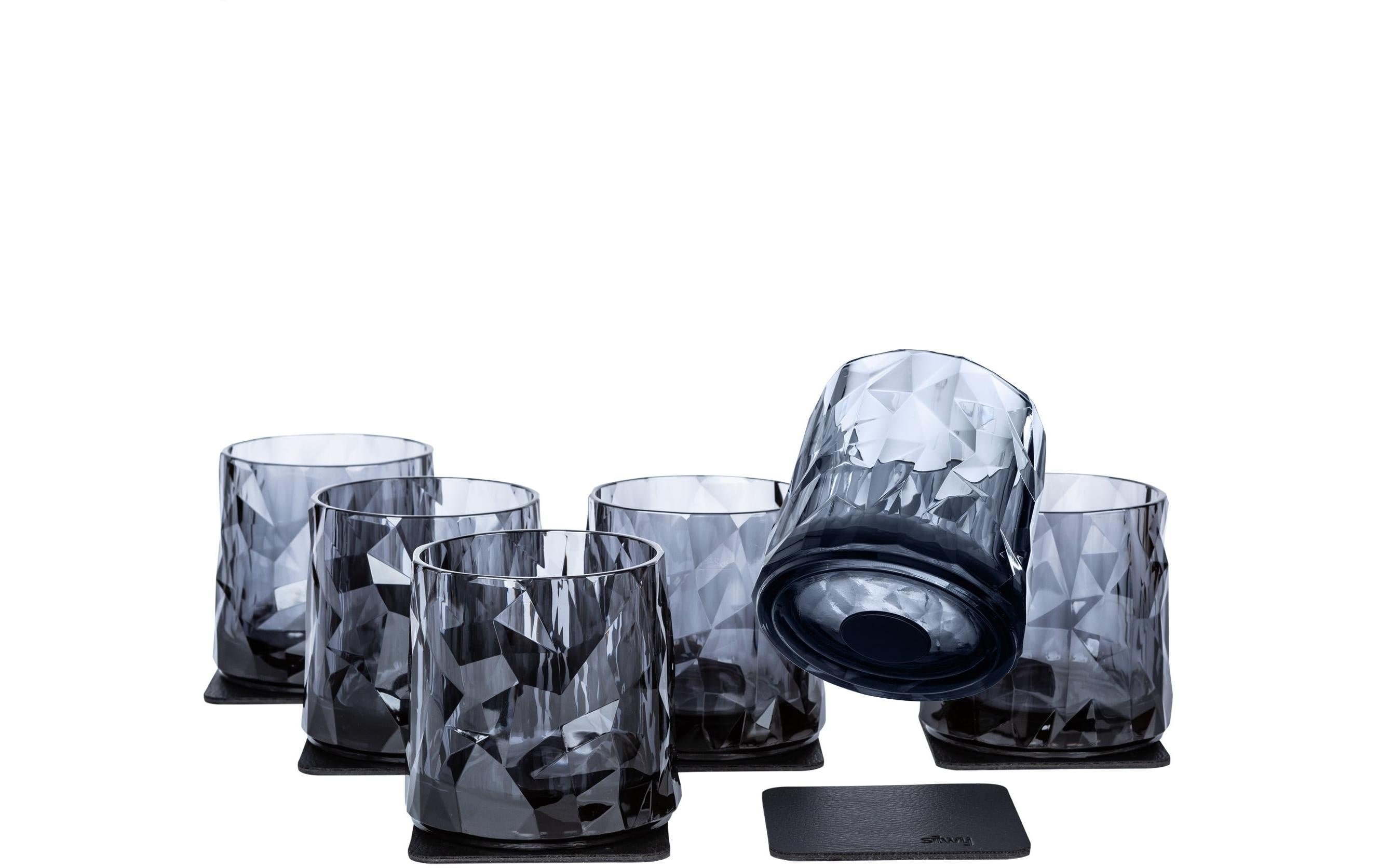 Magnet-Kunststoffgläser TUMBLER (6er-Set) Hightech - grau