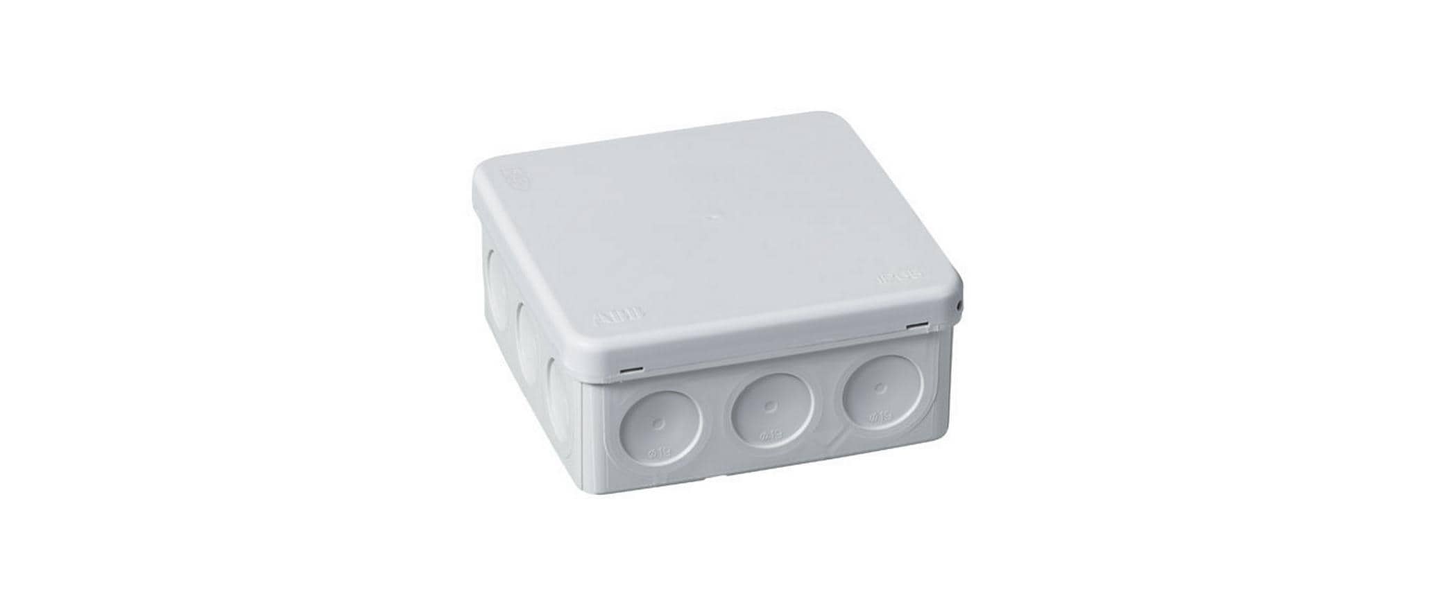 ABB Ensto AP-Abzweigdose nass IP65 100x100x45mm, 10 Einführungen, grau