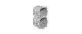 Weibel Einlasskasten NIS Universal Gr. 2x1, grau, halogenfrei