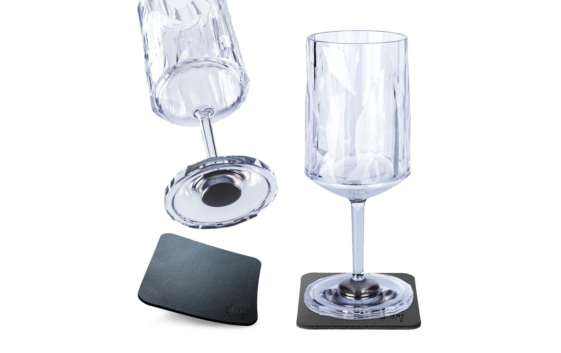 Magnet-Kunststoffgläser WEIN 3 dl (2er Set) Hightech / 0,3 l