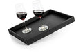 Metall-Tablett im Leder-Look