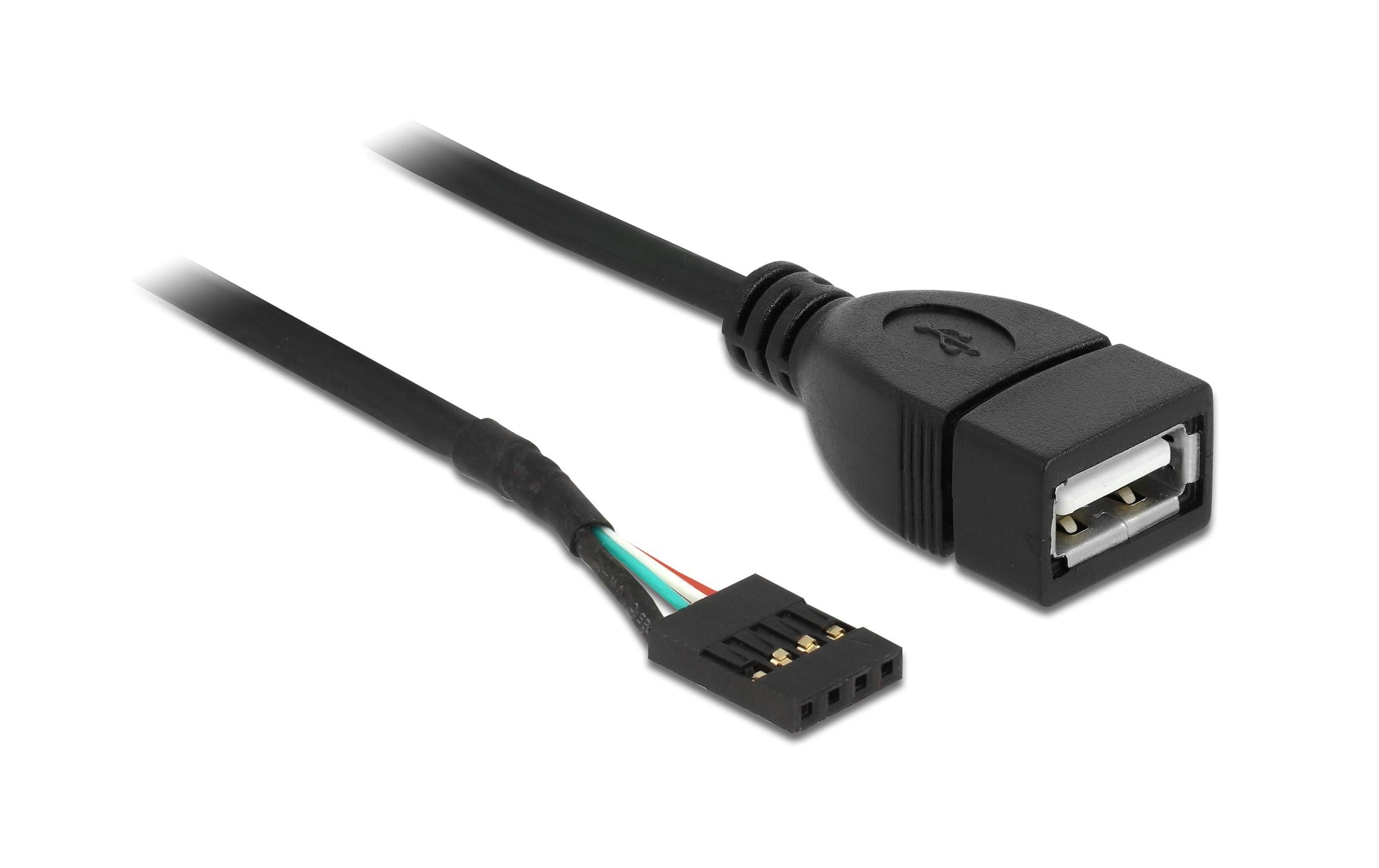 Delock Kabel USB Pin Header Buchse zu USB 2.0 Typ-A Buchse, 20cm