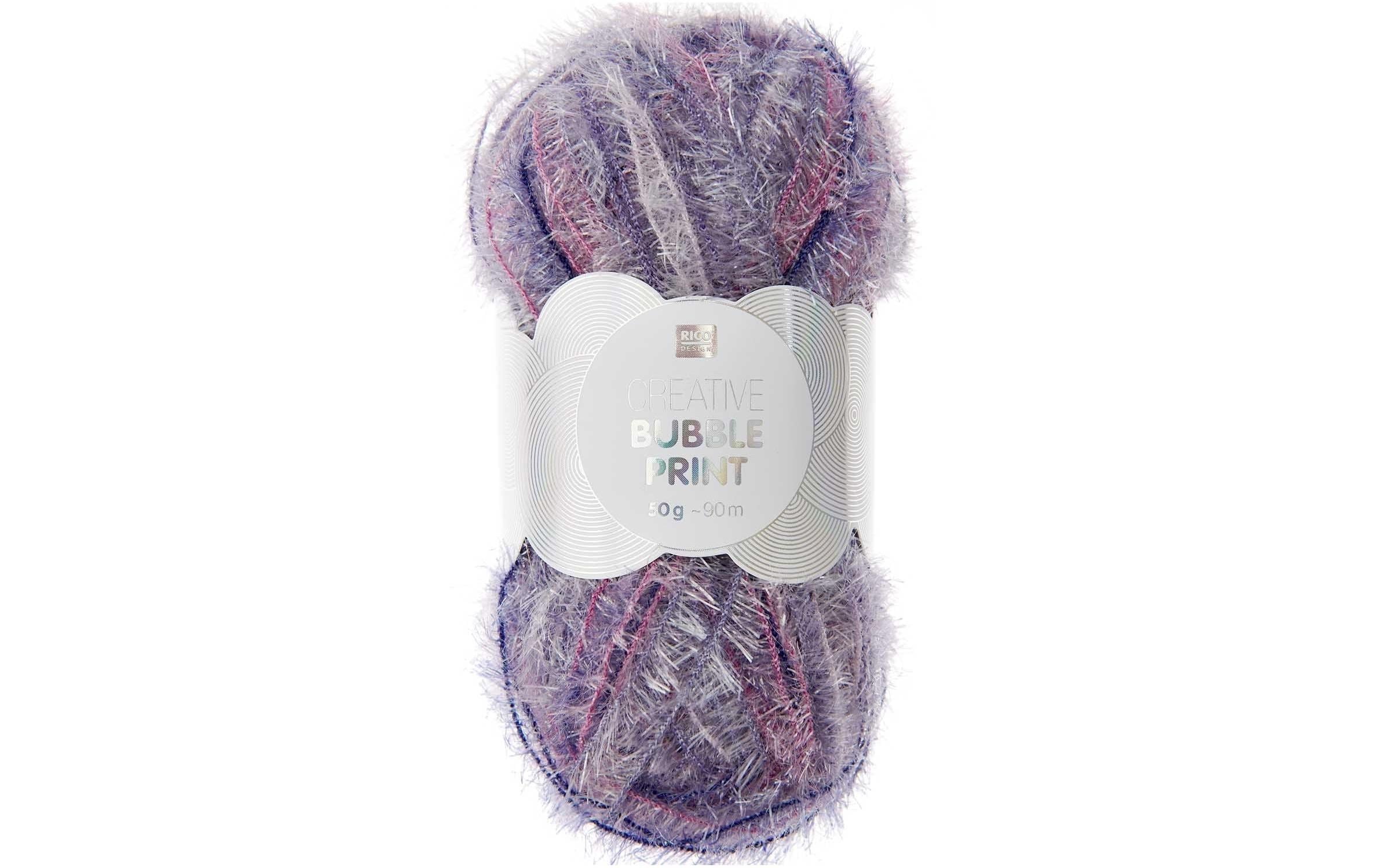 Rico Creative Bubble Print, aubergine 50 g, 90 m, 100 % PES