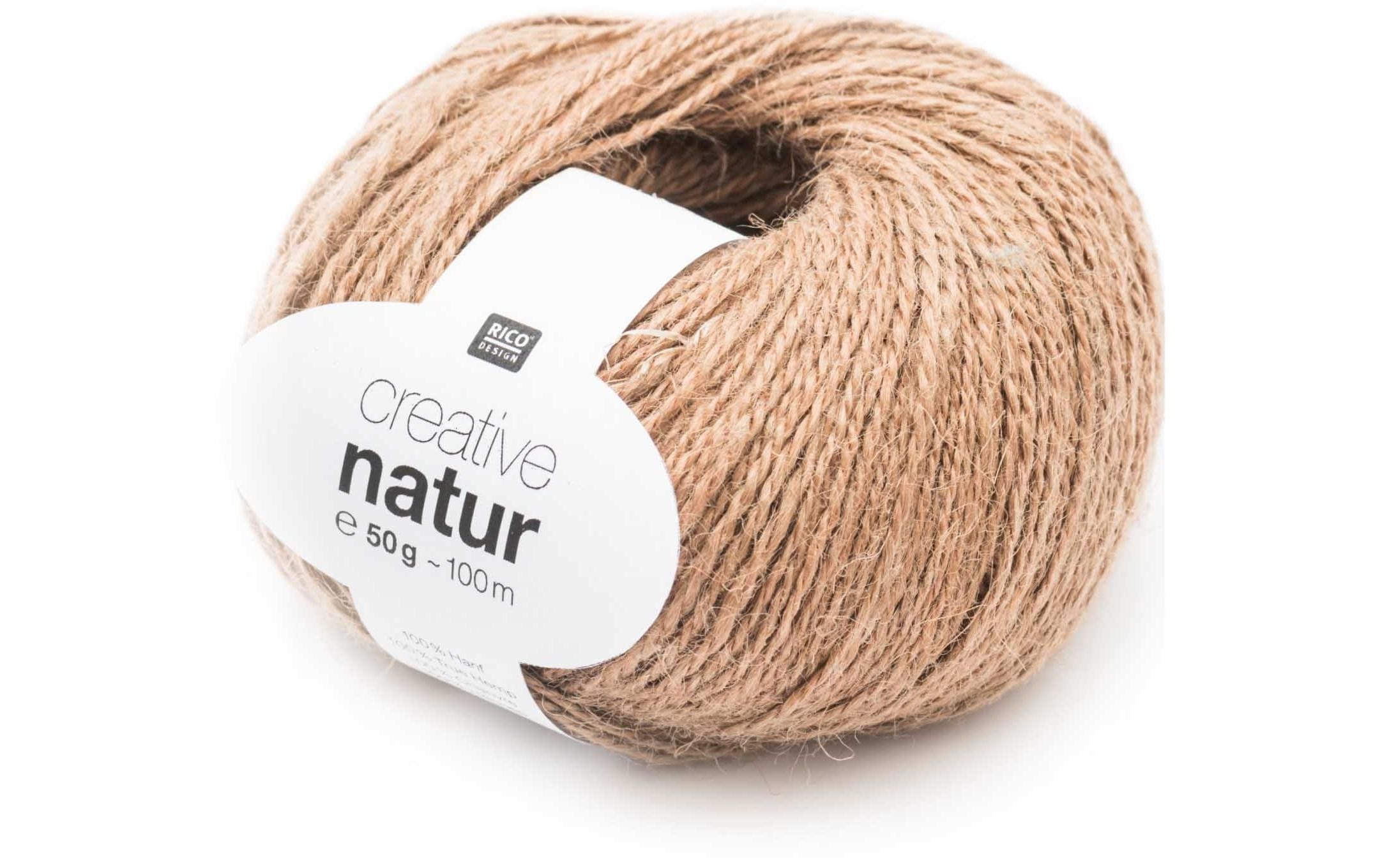 Rico Creative Natur, hellbraun 50 g, 100 m, 100 % HA