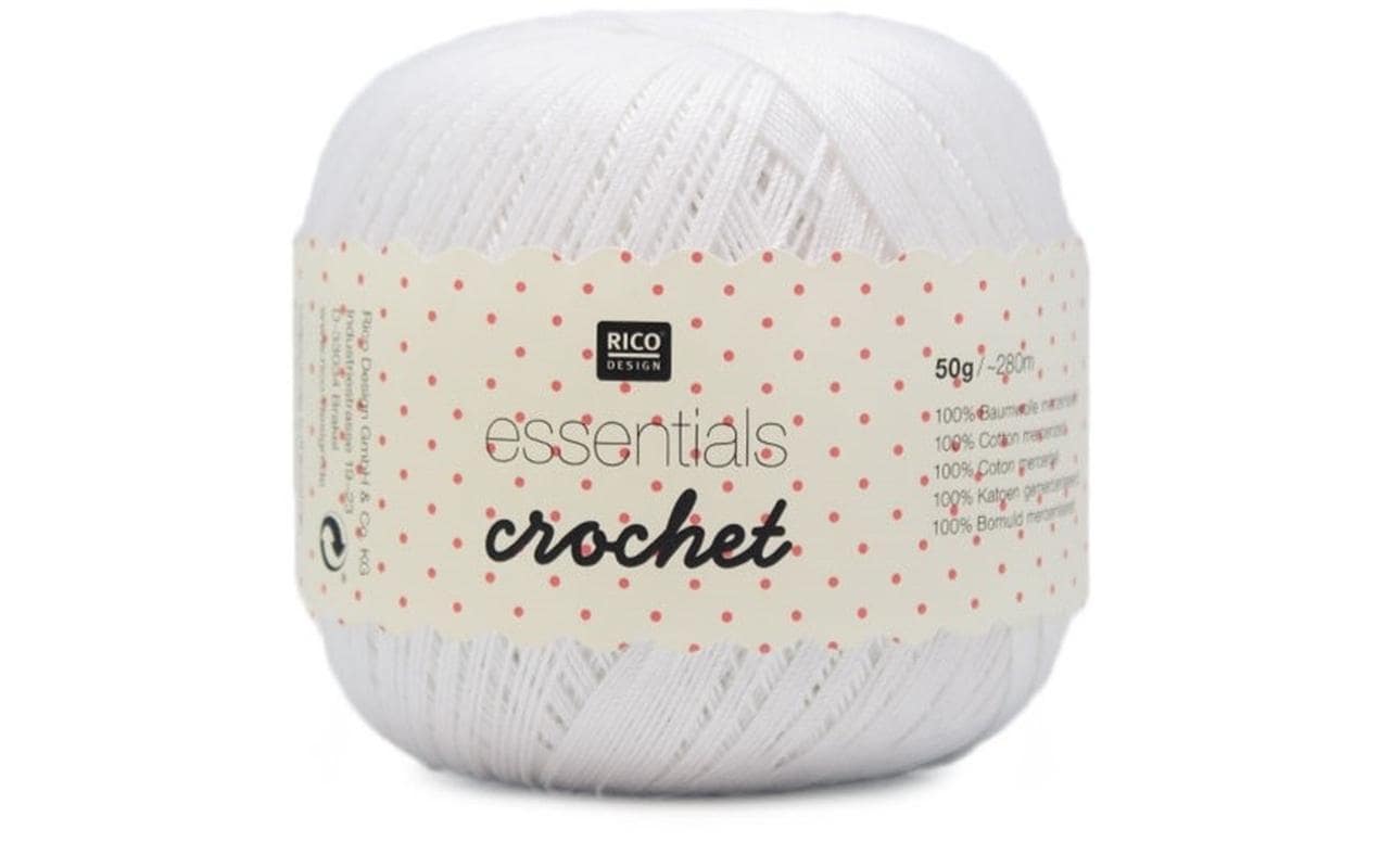 Rico Essentials Crochet, weiss 50 g, 280 m, 100 % CO