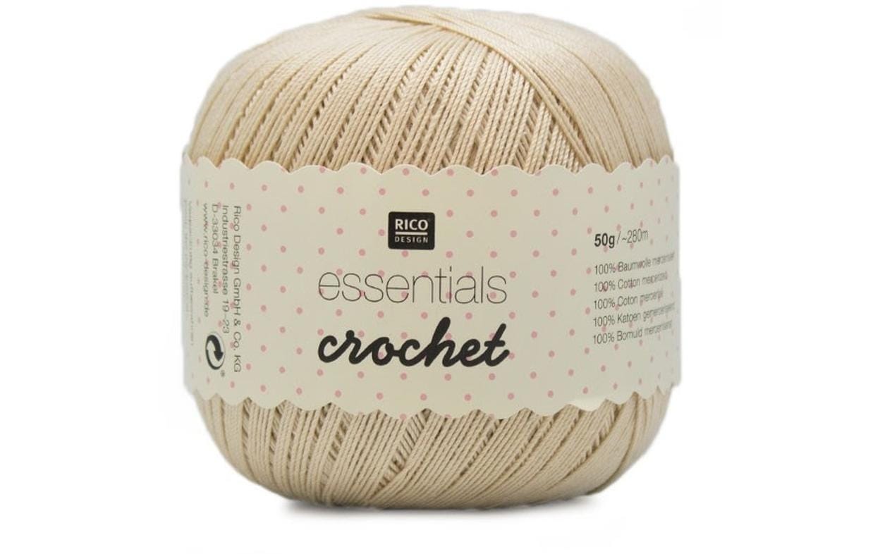 Rico Essentials Crochet, beige 50 g, 280 m, 100 % CO