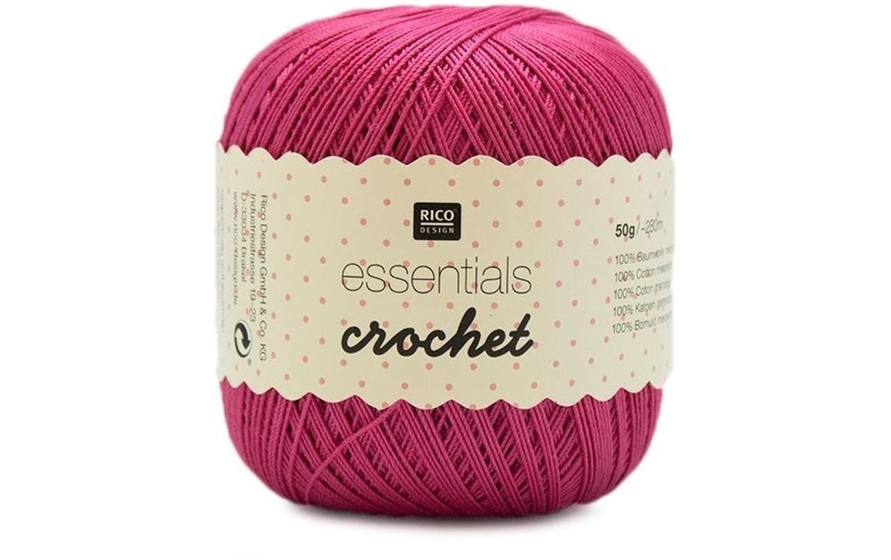 Rico Essentials Crochet, pink 50 g, 280 m, 100 % CO