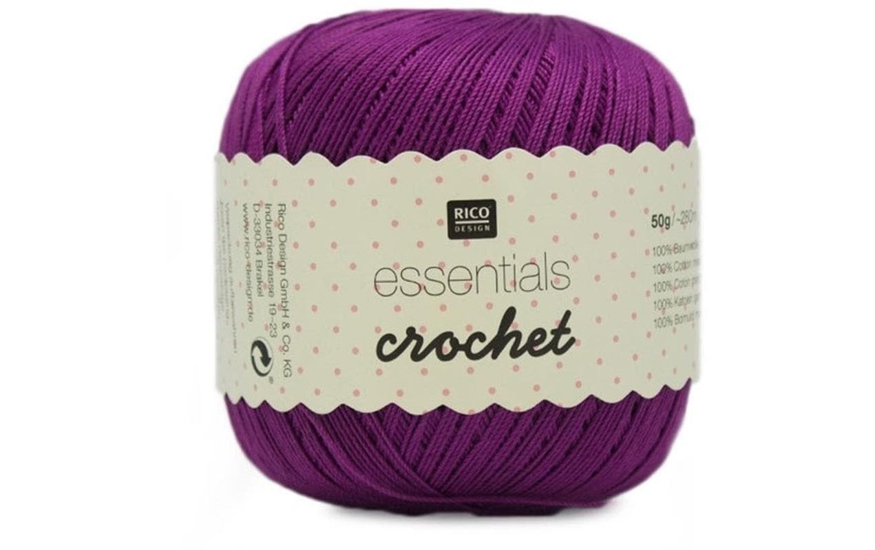 Rico Essentials Crochet, lila 50 g, 280 m, 100 % CO