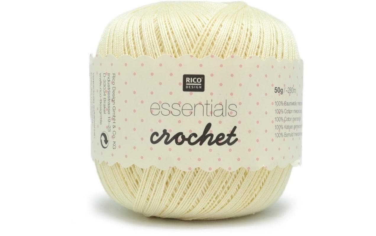 Rico Essentials Crochet, vanille 50 g, 280 m, 100 % CO