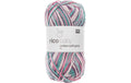 Rico Baby Cotton Soft Print DK, rosa-Türkis 50 g, 125 m, 50 % CO, 50 % PAN
