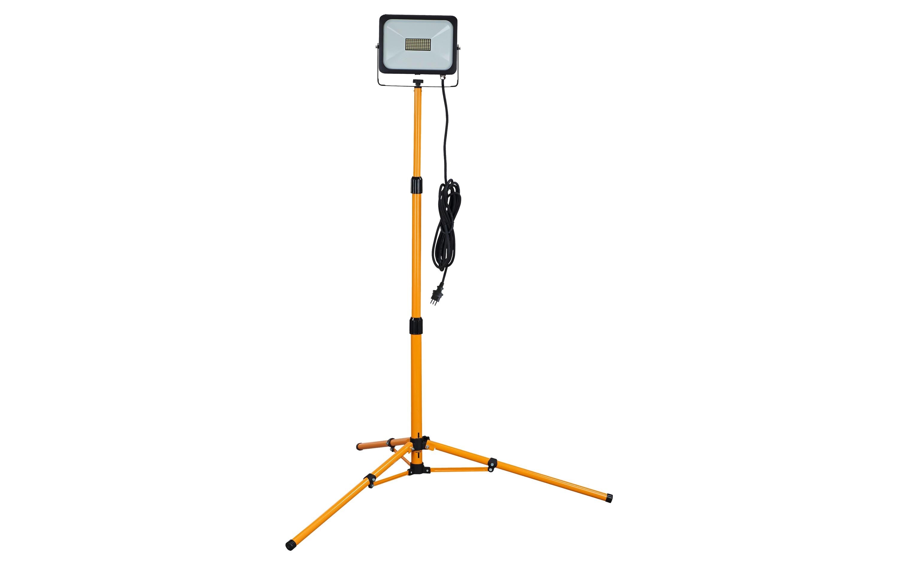 STEFFEN LED Strahler Worklight 50W 4200lm 6500K, IP54, Stativ, höhenverstellbar