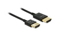 Delock HDMI-A Stecker zu HDMI-A Stecker 4K, 4.5m, schwarz, High Quality Slim