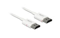 Delock HDMI-A Stecker zu HDMI-A Stecker 4K, 4.5m, weiss, High Quality Slim