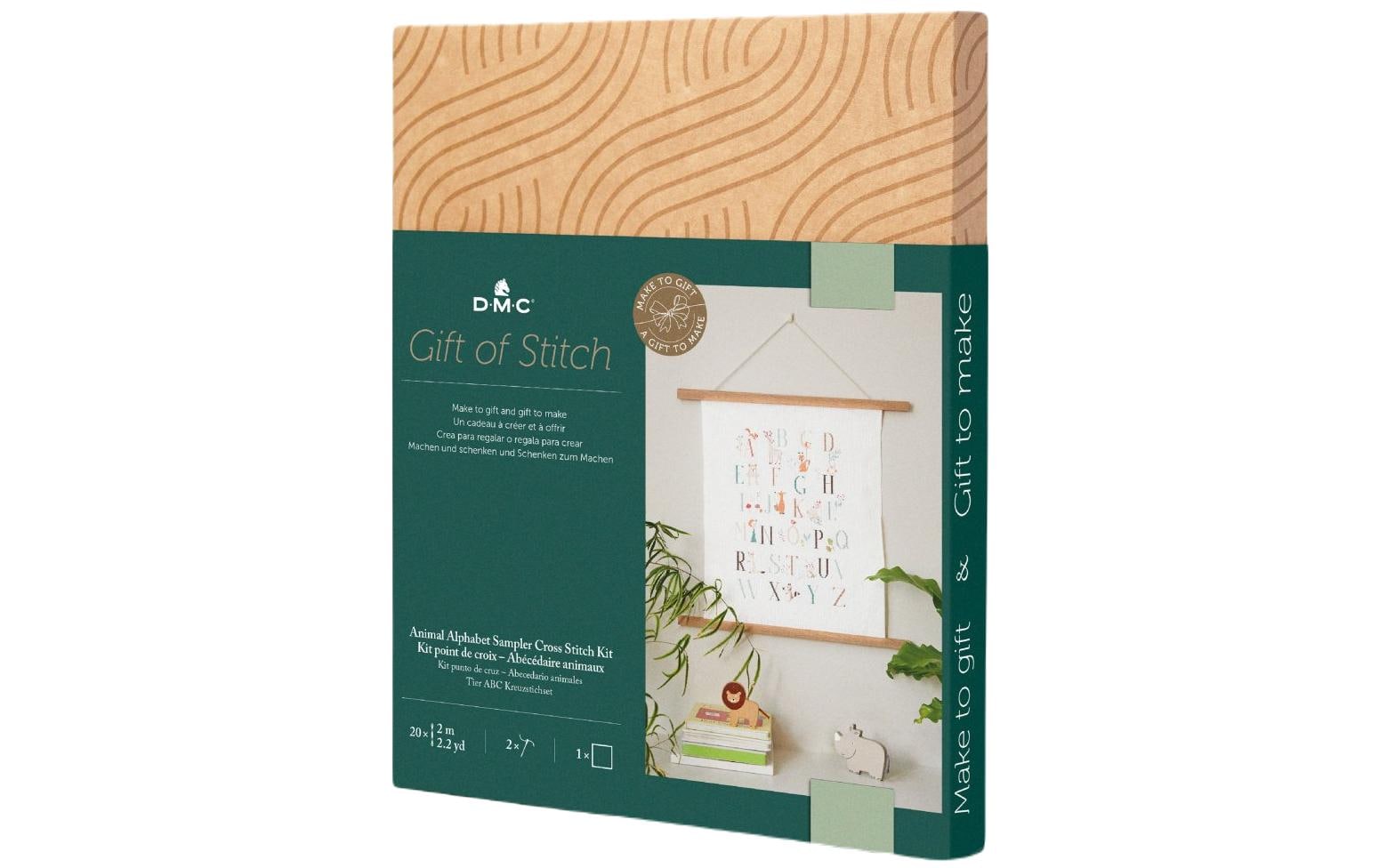 DMC Gift of Stitch Stick-Set Tieralphabet, 25.7 x 35.5 cm