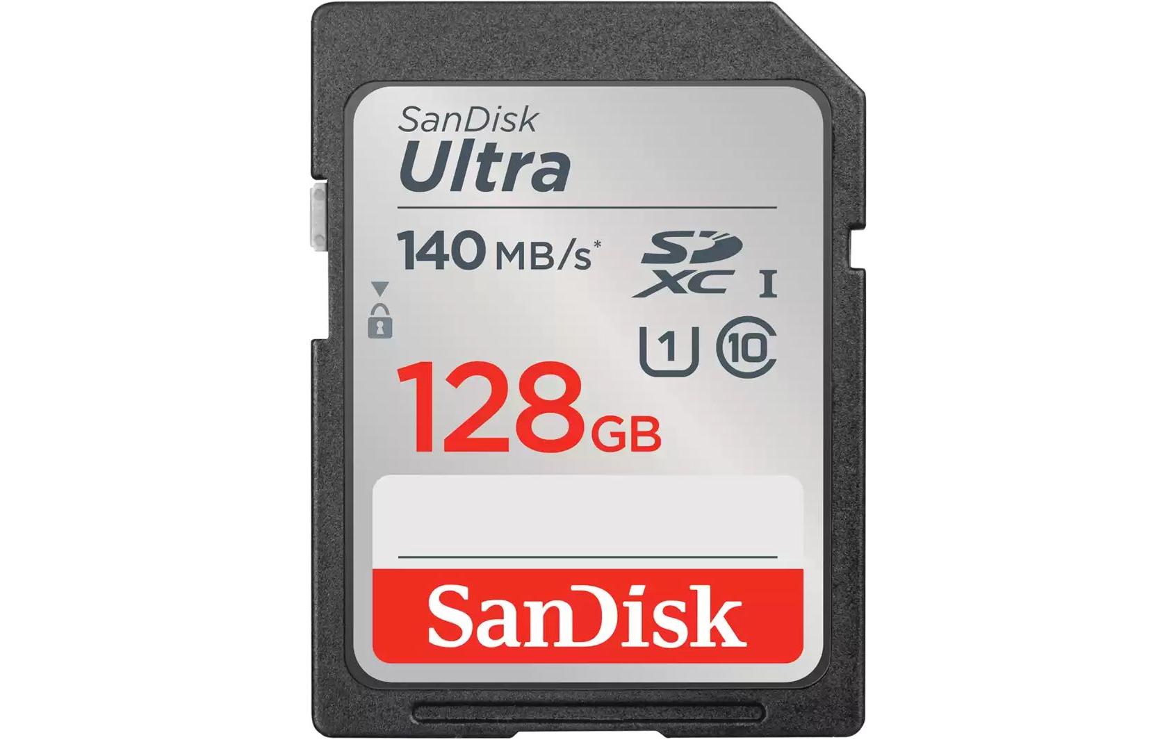 SanDisk SDXC Card Ultra 128GB Lesen 140MB/s, UHS-I U1 , Class 10