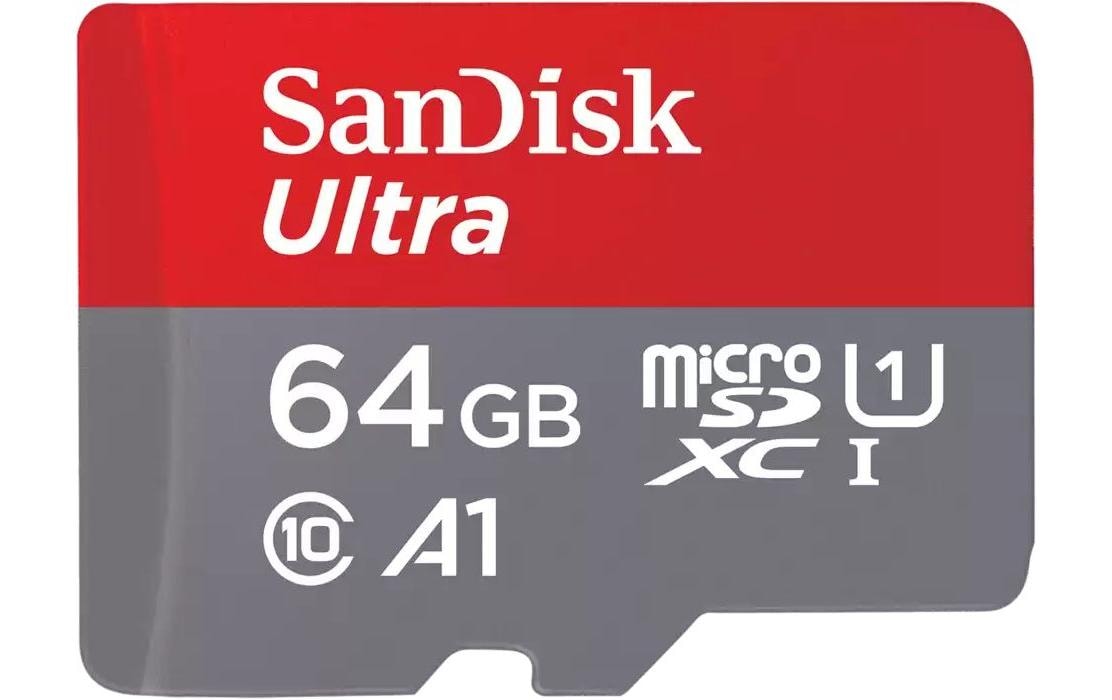 SanDisk microSDXC Card Ultra 64GB UHS-I U1, Lesen 140MB/s, inkl. SD-Adapter