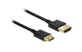 Delock HDMI-A Stecker - HDM Micro-C Stecker 4K, 4.5m, schwarz, High Quality Slim