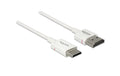 Delock HDMI-A Stecker - HDM Micro-C Stecker 4K, 2m, weiss, High Quality Slim