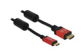 Delock HDMI-A Stecker - HDM Micro-C Stecker 4K, 5m, rot