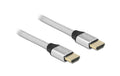 Delock Ultra High Speed HDMI Kabel 8K 60Hz, zertifiziert, 1m, silber