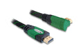 Delock HDMI-A zu HDMI-A Stecker/Stecker mit Ethernet, gewinkelt rechts, 5m, grün