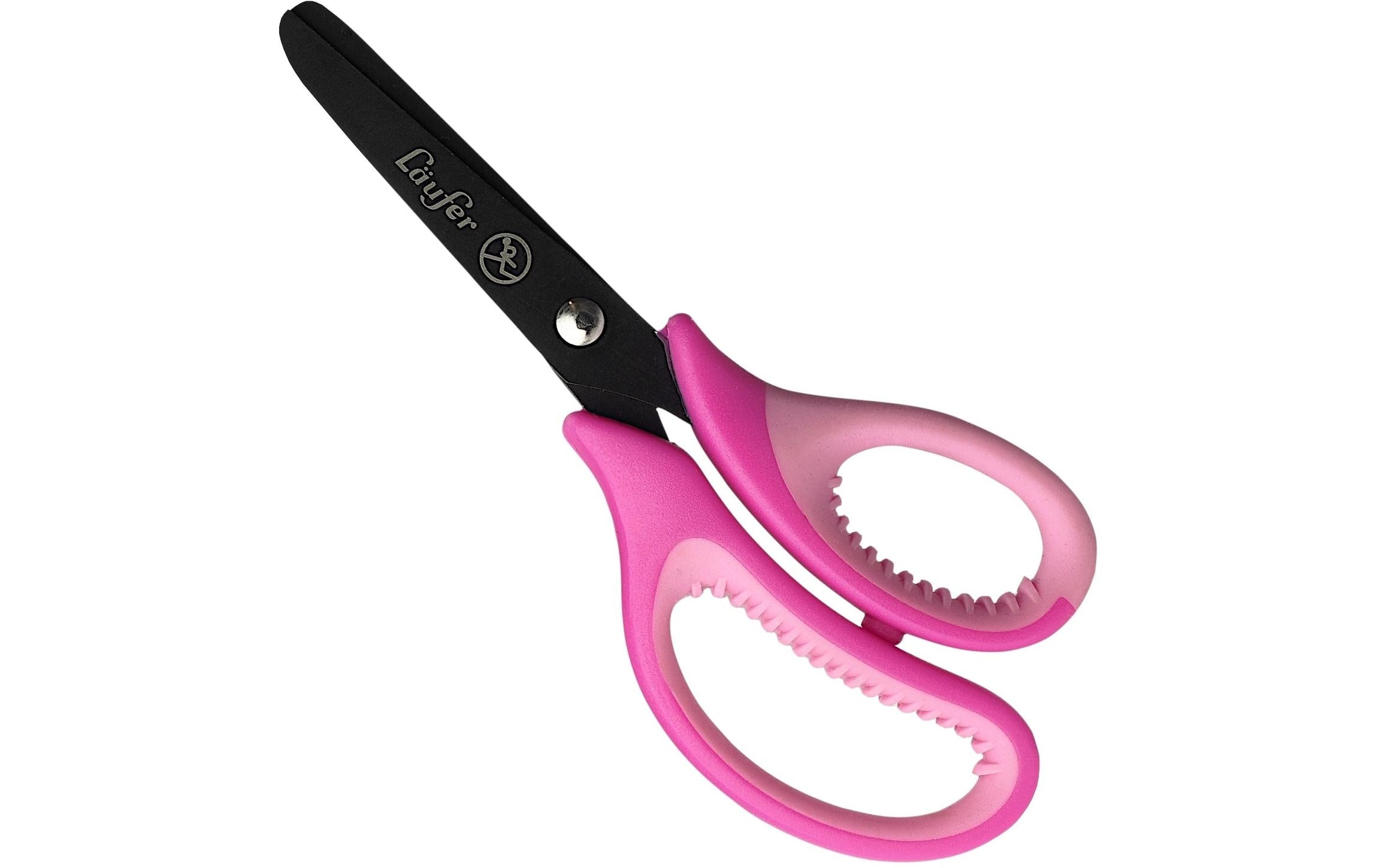 Läufer Kinder Bastelschere pink/rosa 13 cm, mit Komfort Griff
