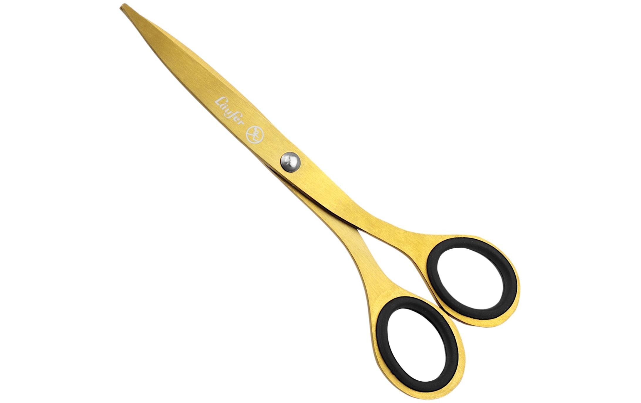 Läufer Universalschere gold 17 cm, gummierter Griff, Metall
