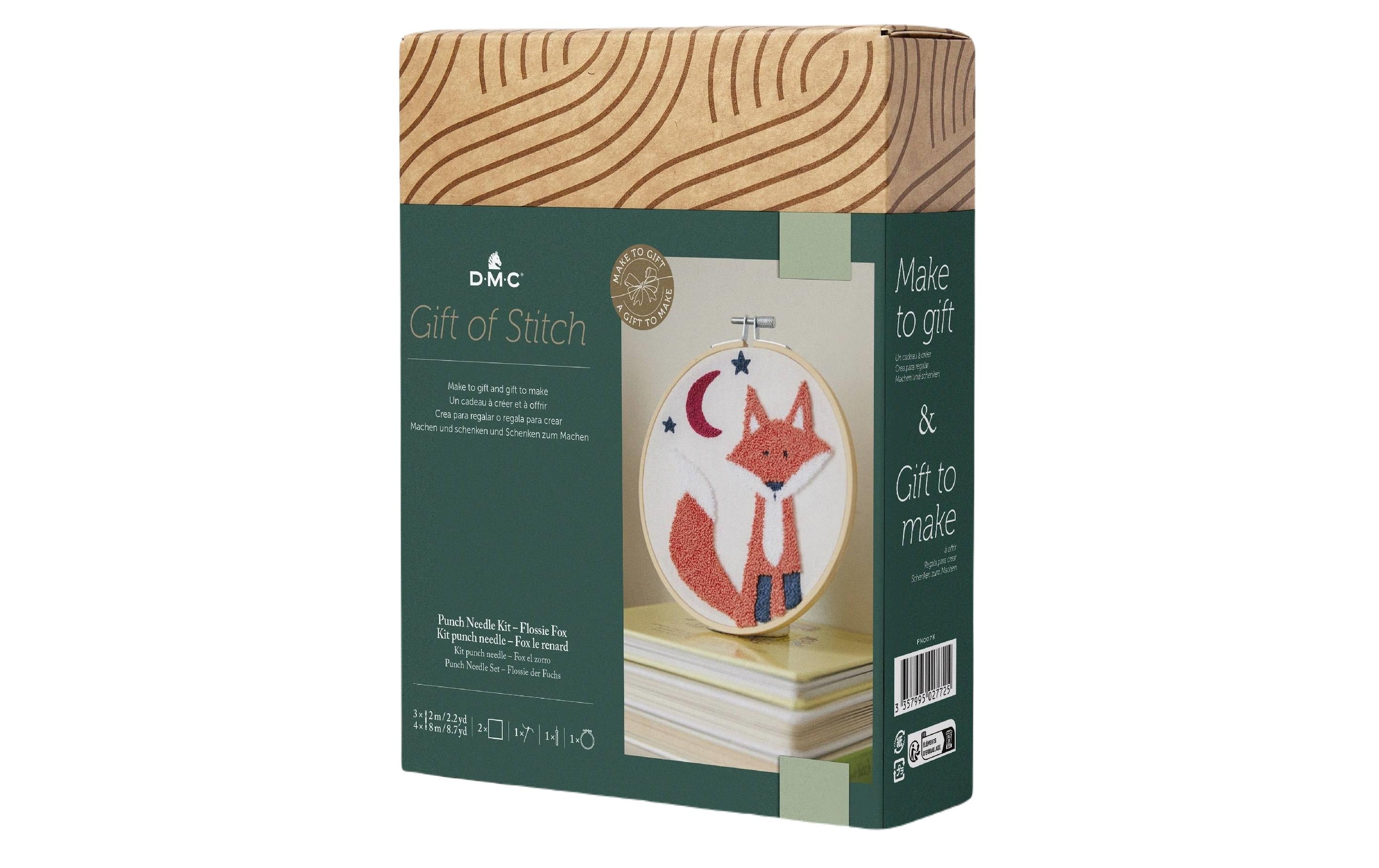 DMC Gift of Stitch Punch Needle Set Fuchs Flossie, Durchmesser 15.7 cm