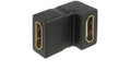 Delock Adapter HDMI zu HDMI Buchse/Buchse, 90 Grad unten gewinkelt