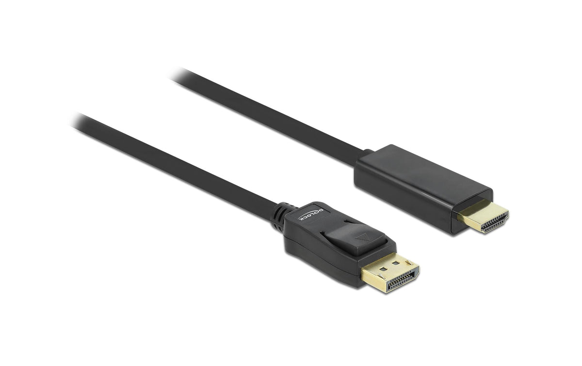 Delock DisplayPort - HDMI Kabel, 5m Schwarz, Auflösung 1920x1200@60 Hz, passiv