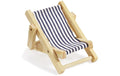 Hobbyfun Mini-Utensilien Liegestuhl 10 cm, blau-weiss